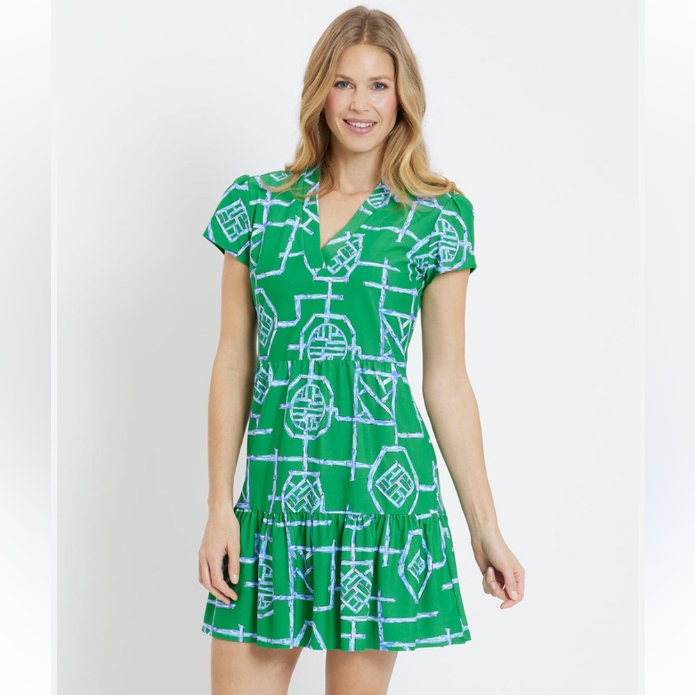 Jude Connally Dress X-Large
Green and blue